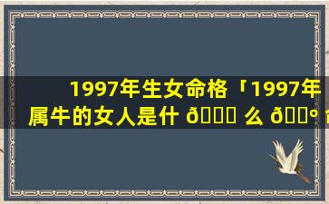 1997年生女命格「1997年属牛的女人是什 🐕 么 🌺 命」